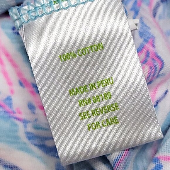 Lilly Pulitzer Womens Etta Long Sleeve Top Size XS Bayside Blue Under The Moon - Picture 9 of 11